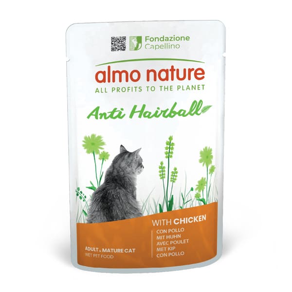 Almo Nature Holistic Anti Hairball Pollo Gatto 70 Gr 30x